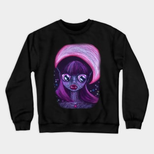 Halloween Teenage Vampire Girl Crewneck Sweatshirt